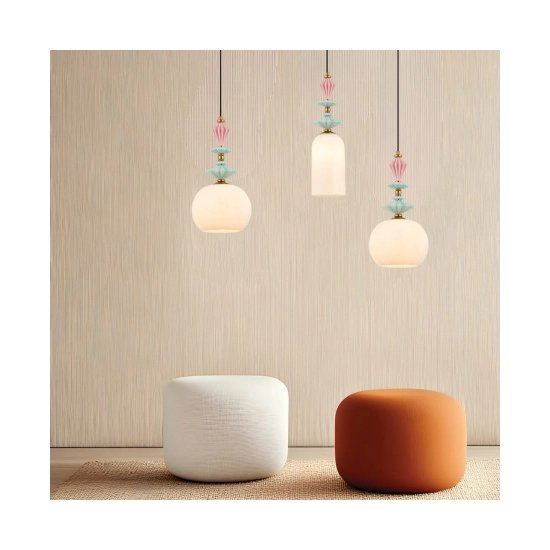 22152 PENDANT LIGHT 3XE27 METAL/CERAMIC/OPAL GLASS Zambelis Lights