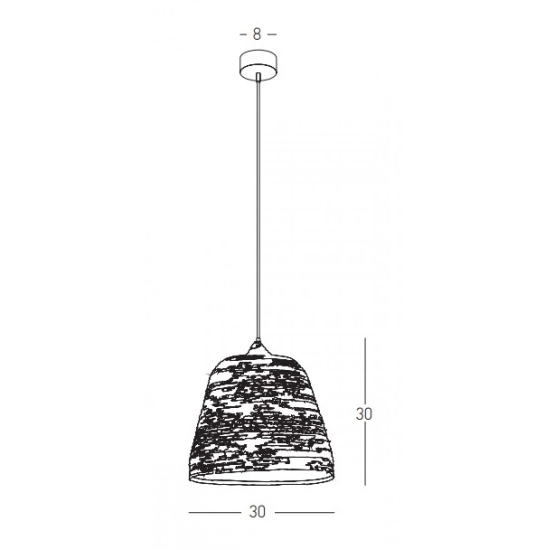 22164 PENDANT LAMP NATURAL BRAIDED WHEAT 1XE27 Zambelis Lights