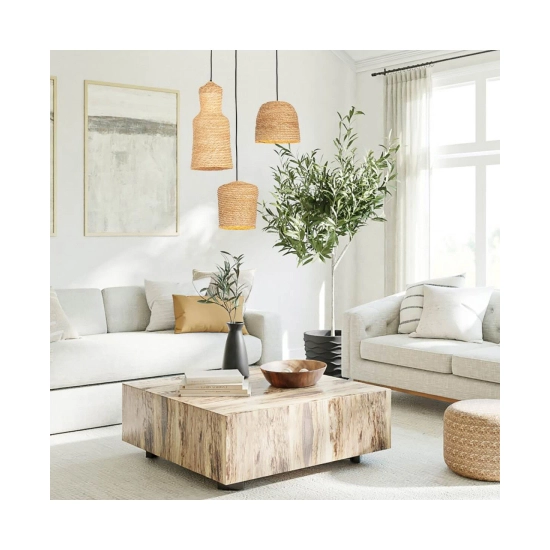 22166 PENDANT LAMP NATURAL BRAIDED WHEAT 1XE27 Zambelis Lights