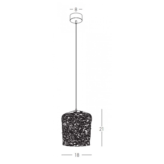 22167 PENDANT LAMP NATURAL BRAIDED WHEAT 1XE27 Zambelis Lights