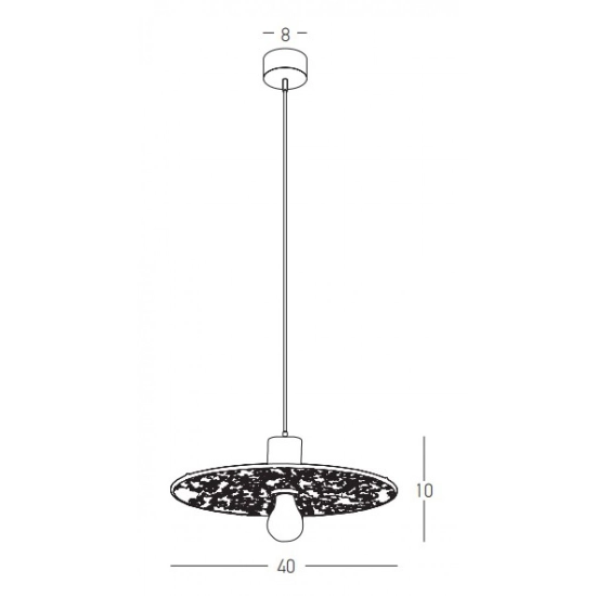 22173 PENDANT LAMP BUSH-BLACK 1XE27 Zambelis Lights