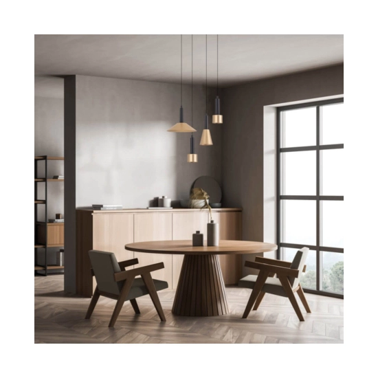 22180 PENDANT LIGHT LED 7W SANDY BLACK-GOLD Zambelis Lights