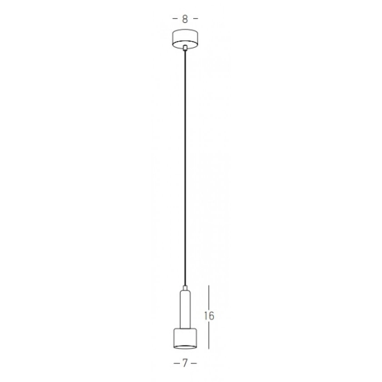 22181 PENDANT LIGHT LED 7W SANDY BLACK-GOLD Zambelis Lights