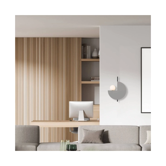 22205 WALL LAMP 1XG9 GREY - BLACK Zambelis Lights