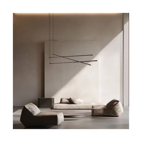 22237 LINEAR PENDANT LED LIGHT 64W BLACK SHADE Zambelis Lights