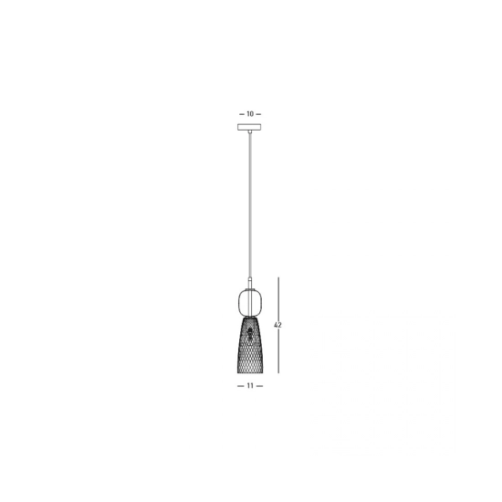 23008 PENDANT LIGHT E14 MAX 40W METAL-GLASS ANTIQUE BRASS Zambelis Lights