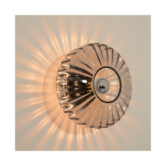 23011 CEILING/WALL LIGHT E27 MAX 40W METAL-GLASS ANODISED DARK GREY Zambelis Lights
