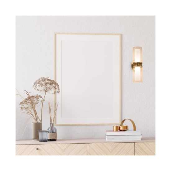 23016 SCONCE LIGHT LED 12W 3000K METAL - GLASS GOLD Zambelis Lights