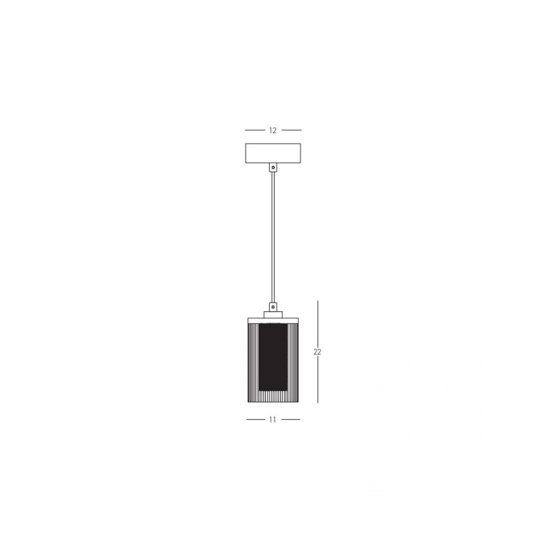 23018 PENDANT LED LIGHT 9W 3000K METAL-GLASS GOLD Zambelis Lights