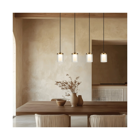 23020 LINE LED LIGHT 29W 3000K METAL-GLASS GOLD Zambelis Lights