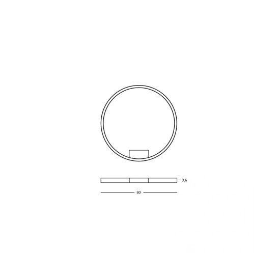 23025 CEILING LIGHT 37W 3000K ALUMINIUM-ACRYLIC BLACK Zambelis Lights
