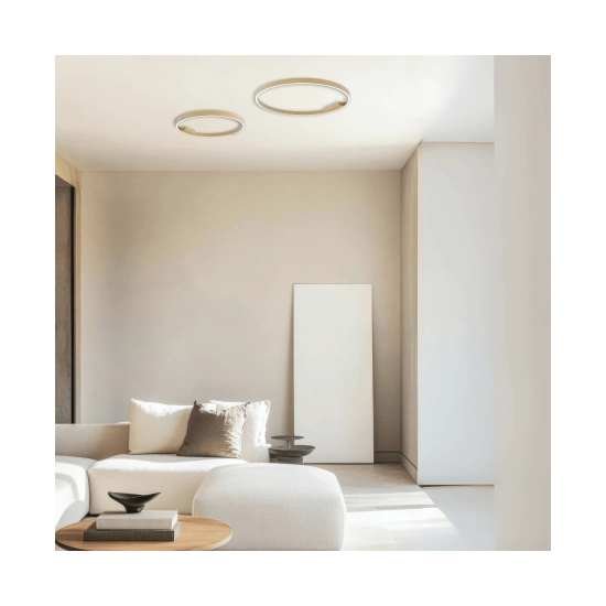 23024 CEILING LIGHT 37W 3000K ALUMINIUM-ACRYLIC GOLD SHADE Zambelis Lights
