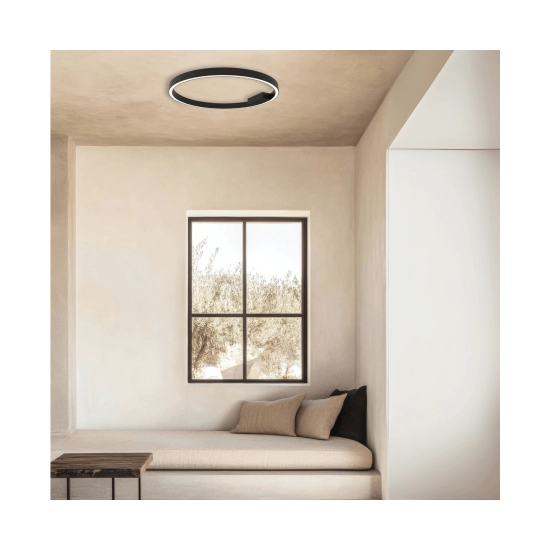 23025 CEILING LIGHT 37W 3000K ALUMINIUM-ACRYLIC BLACK Zambelis Lights