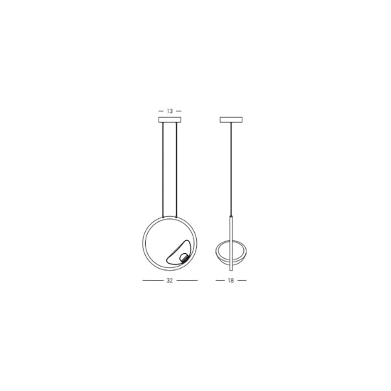 23028 PENDANT LED LIGHT 7W 3000K ALUMINIUM-GLASS GOLD Zambelis Lights
