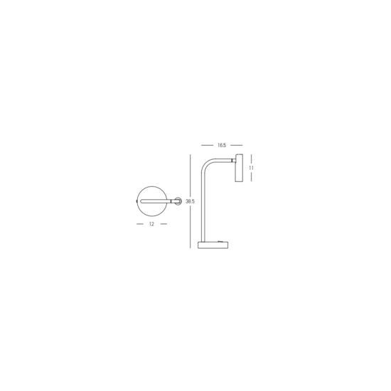23037 TABLE LED LIGHT 2.5W 3000K METAL - ALUMINIUM GOLD FOR INTERIOR SPACES Zambelis Lights