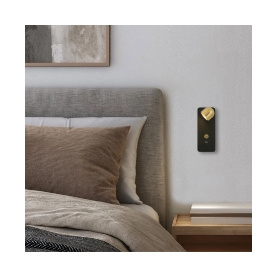 23038 HOTEL SCONCE LED LIGHT 2.5W 3000K METAL - ALUMINIUM BLACK - BRASS Zambelis Lights