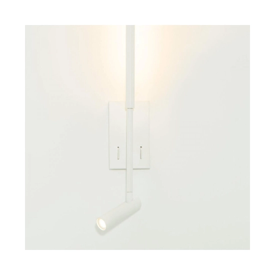23040 HOTEL SCONCE LED LIGHT 2.5W+5W 3000K METAL - ALUMINIUM - ACRYLIC WHITE Zambelis Lights