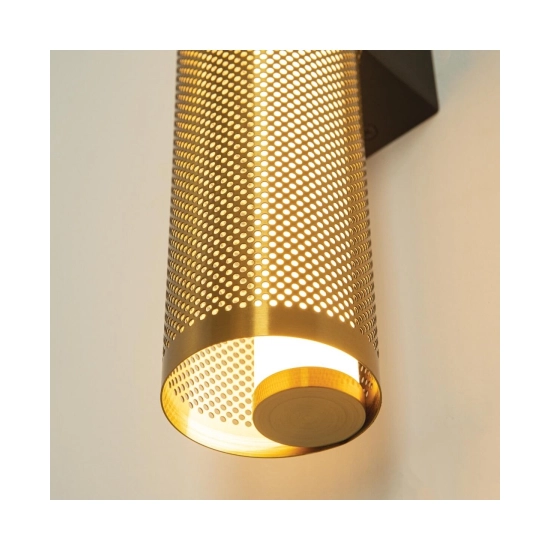 23041 SCONCE LED LIGHT 11W 3000K STAINLESS STEEL - ACRYLIC, BRASS - BLACK MATT Zambelis Lights