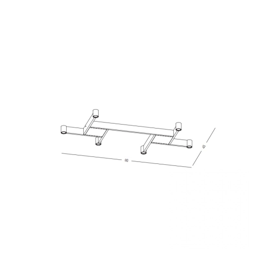 23042 CEILING LED LIGHT 23W 3000K METAL-ALUMINIUM BLACK Zambelis Lights