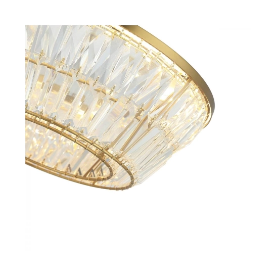 23045 PENDANT LED LIGHT 27W 3000K METAL-CRYSTAL ANTIQUE BRASS Zambelis Lights