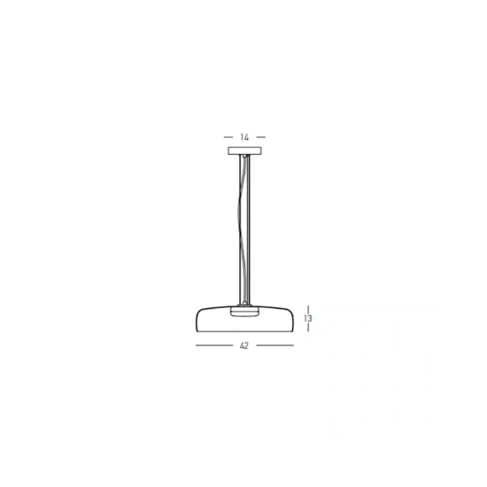 23053 PENDANT LED LIGHT 15W 3000K METAL-GLASS BLACK Zambelis Lights