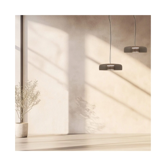 23053 PENDANT LED LIGHT 15W 3000K METAL-GLASS BLACK Zambelis Lights