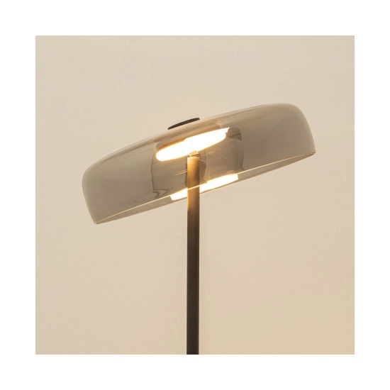 23055 FLOOR LED LIGHT 15W 3000K METAL - SMOKED GLASS Zambelis Lights