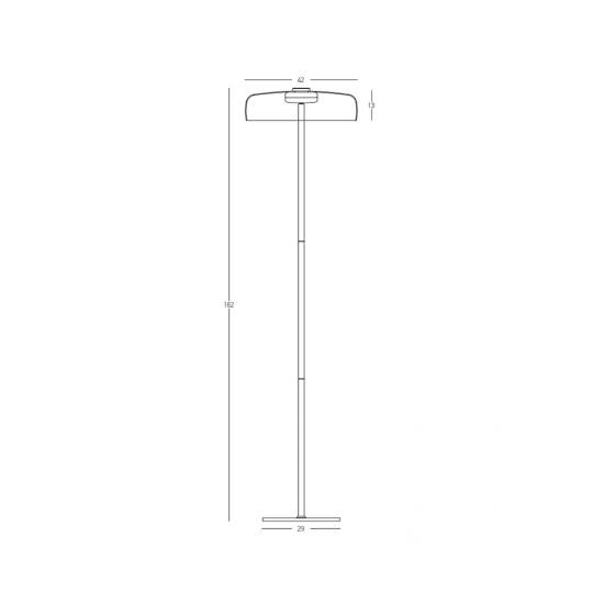 23055 FLOOR LED LIGHT 15W 3000K METAL - SMOKED GLASS Zambelis Lights