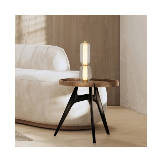23060 TABLE LED LIGHT 7W 3000K GOLD MATT METALL - CHAMPAGNE GLASS Zambelis Lights