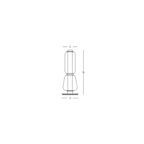 23060 TABLE LED LIGHT 7W 3000K GOLD MATT METALL - CHAMPAGNE GLASS Zambelis Lights