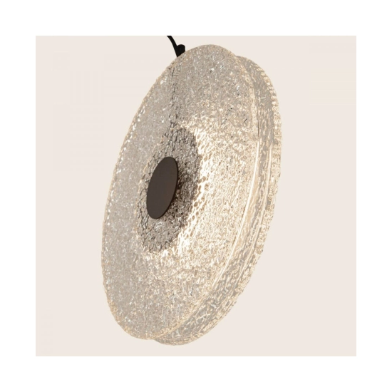 23073 PENDANT LED LIGHT 8W 3000K METAL-GLASS, BLACK-CLEAR GLASS Zambelis Lights