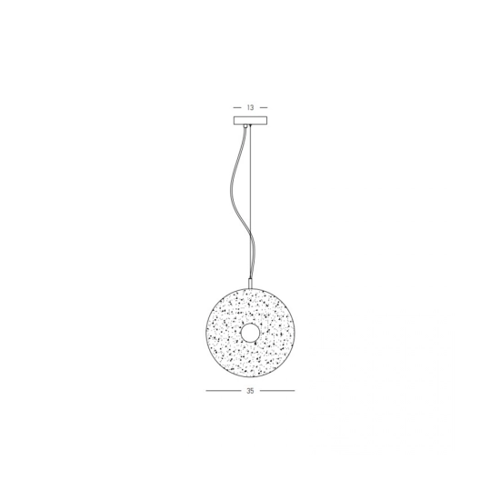 23074 PENDANT LED LIGHT 11W 3000K METAL-GLASS, BLACK-SMOKED GREY Zambelis Lights