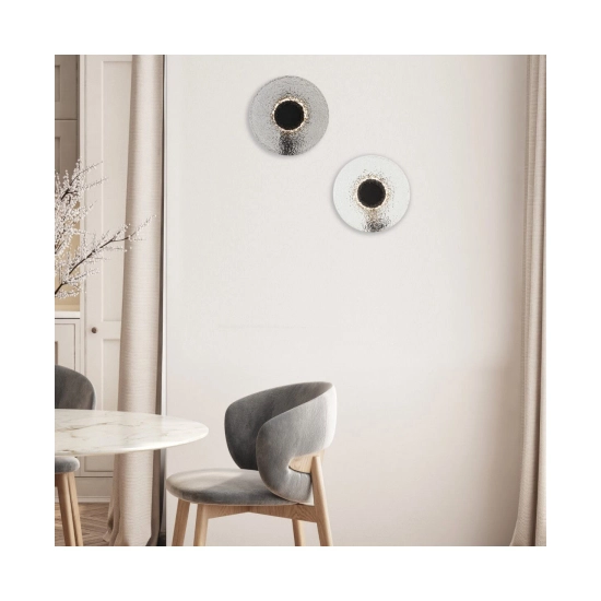 23077 SCONCE LED LIGHT 8W 3000K METAL-GLASS,BLACK-CLEAR GLASS Zambelis Lights