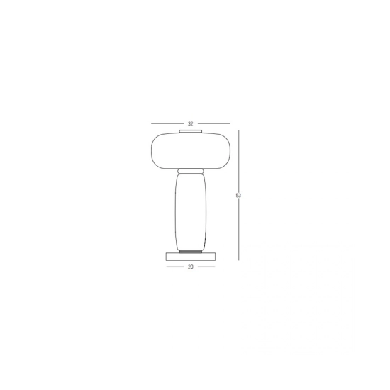 23085 TABLE LED LIGHT 23W 3000K BLACK METAL - SMOKED & OPAL GLASS Zambelis Lights