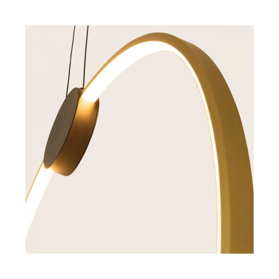 23094 PENDANT LED LIGHT 24W 3000K ALUMINIUM-SILICON,BLACK-GOLD RING Zambelis Lights