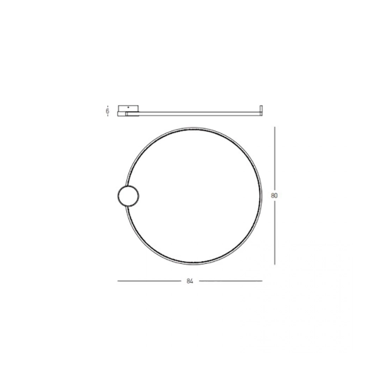 23097 CEILING LED LIGHT 32W 3000K ALUMINIUM-SILICON,BLACK-GOLD RING FOR INTERIOR SPACES Zambelis Lights