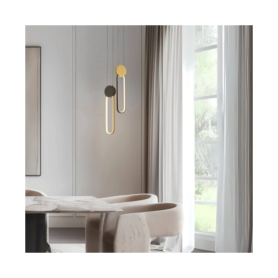 23101 PENDANT LED LIGHT 13W 3000K ALUMINIUM-SILICON,GOLD-BLACK Zambelis Lights