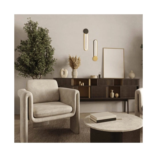 23103 SCONCE LED LIGHT 13W 3000K ALUMINIUM - SILICON, GOLD - BLACK Zambelis Lights