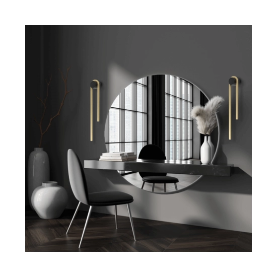 23107 SCONCE LED LIGHT 13W 3000K ALUMINIUM - PC DIFFUSER, GOLD - BLACK Zambelis Lights
