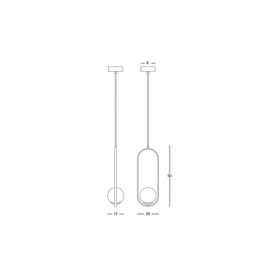 23135 PENDANT LAMP G9 MAX 7W METAL GOLD Zambelis Lights