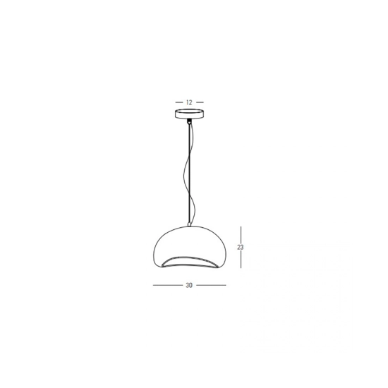23160 PENDANT LAMP E27 MAX 15W FIBERGLASS Zambelis Lights