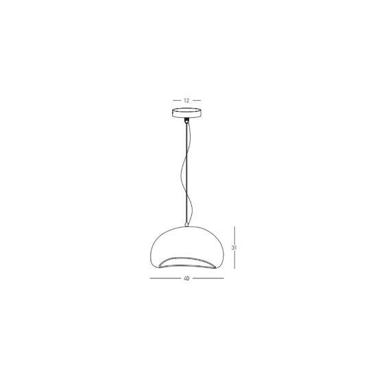 23161 PENDANT LAMP E27 MAX 15W FIBERGLASS Zambelis Lights