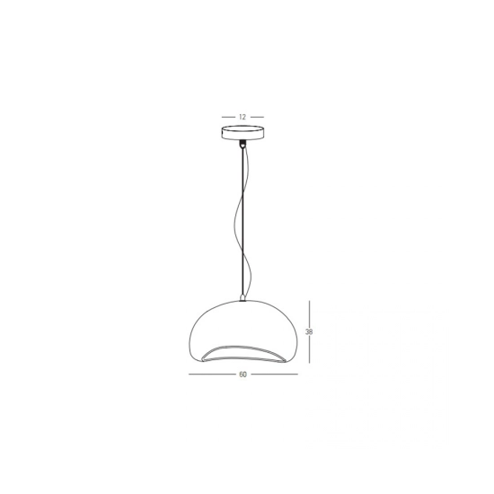 23162 PENDANT LAMP E27 MAX 15W FIBERGLASS Zambelis Lights