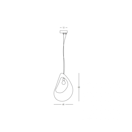 23163 PENDANT LAMP E27 MAX 15W FIBERGLASS Zambelis Lights