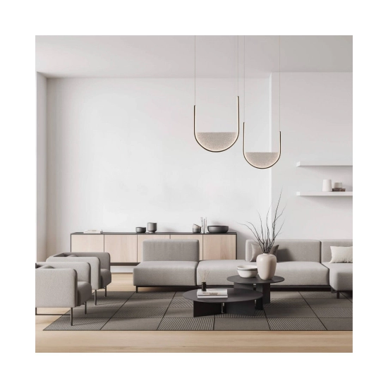 23164 PENDANT LED LIGHT 28W 3000K,4000K BLACK-LIGHT GREY Zambelis Lights