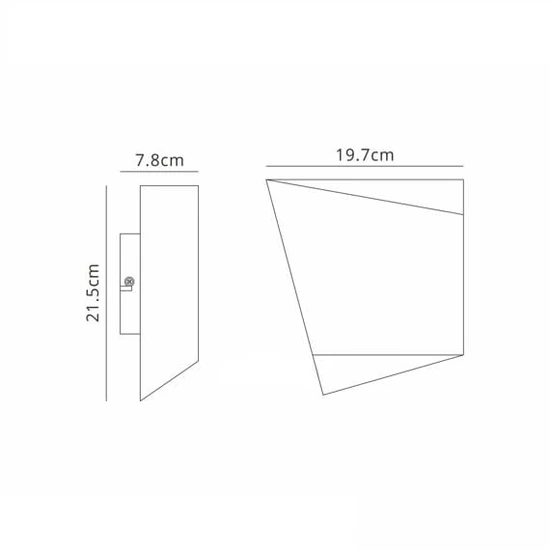 Lampa ścienna Mantra Asimetric 6222MA - zdjęcie dodatkowe 1