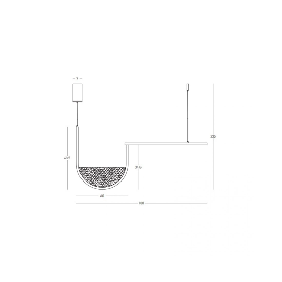 23171 PENDANT LED LIGHT 35W 3000K,4000K GOLD-CHAMPAGNE Zambelis Lights