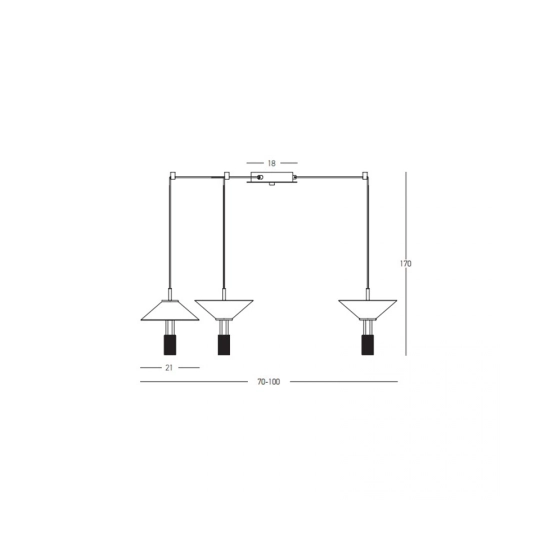 23200 PENDANT LED LIGHT 28W 3000K ALUMINIUM BLACK Zambelis Lights
