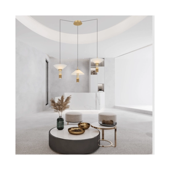 23201 PENDANT LED LIGHT 28W 3000K ALUMINIUM GOLD Zambelis Lights