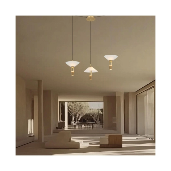 23201 PENDANT LED LIGHT 28W 3000K ALUMINIUM GOLD Zambelis Lights